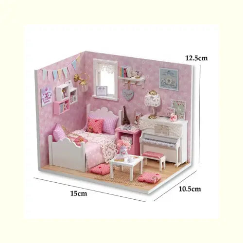 Casinha de Brinquedo Madeira Quarto Piano