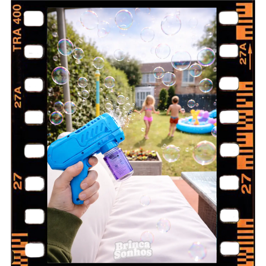 Brinquedo de Praia Pistola Automática de Bolhas