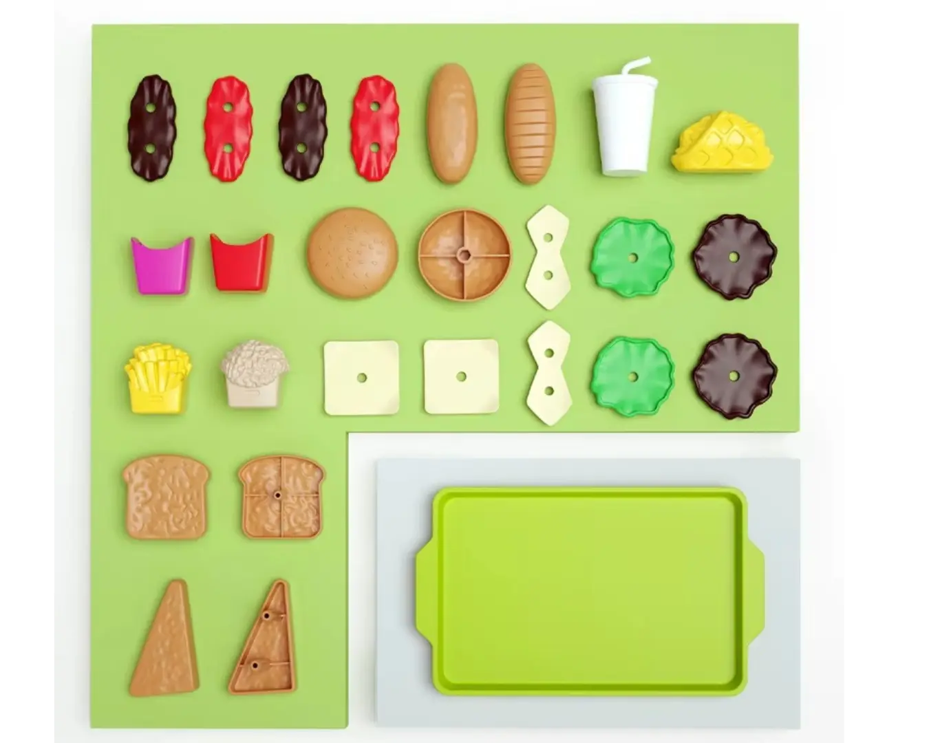 Kit Hamburguer Cozinha Brinquedo