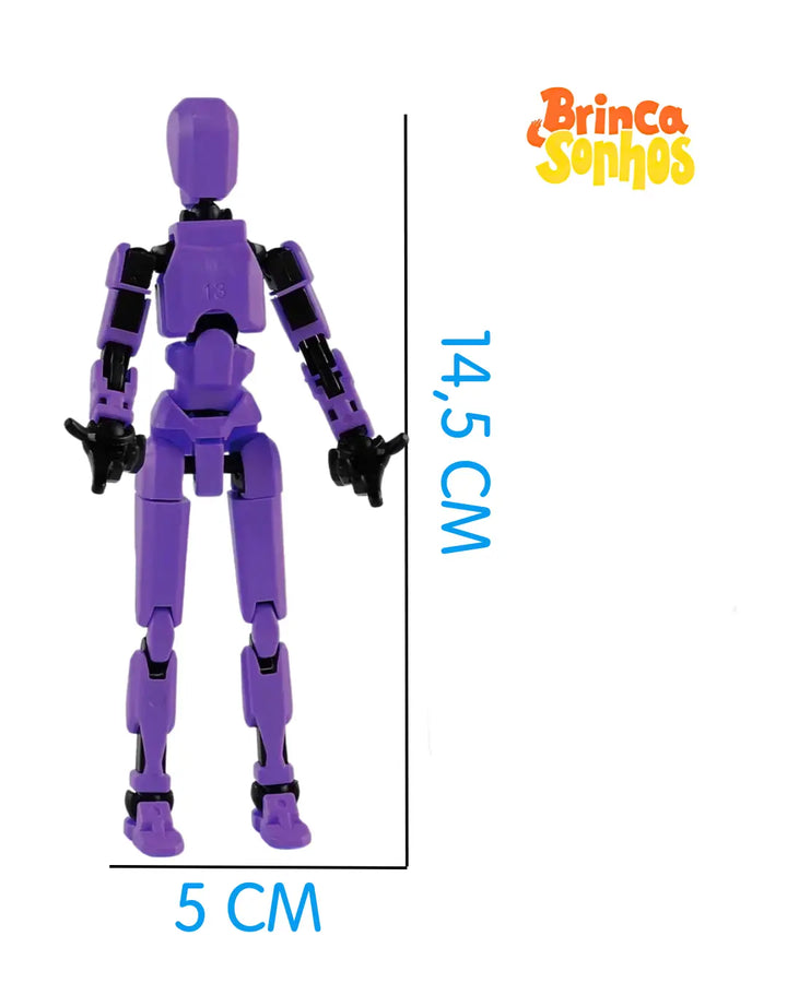 Boneco Articulado Luminoso roxo