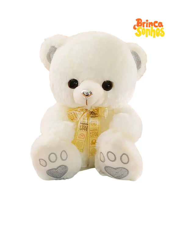 Urso de pelúcia médio branco