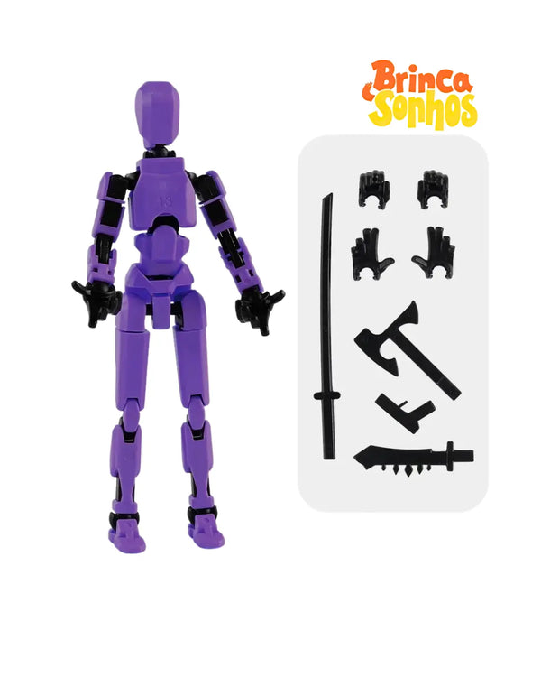 Boneco Articulado Luminoso roxo