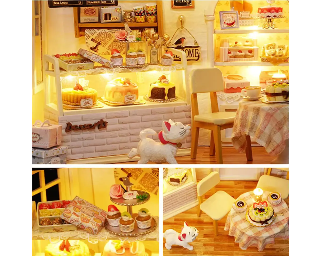 Casinha de Brinquedo Madeira Gatinho Doce