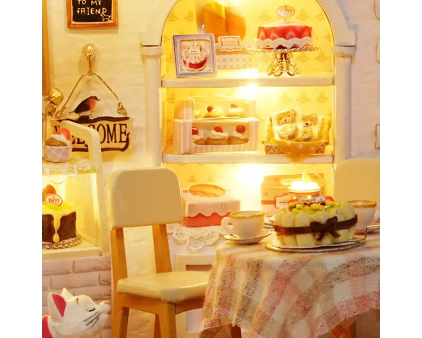 Casinha de Brinquedo Madeira Gatinho Doce