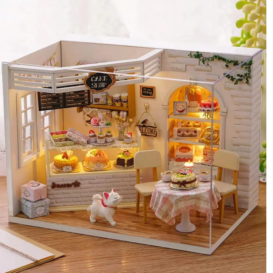 Casinha de Brinquedo Madeira Gatinho Doce