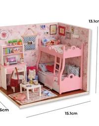 Casinha de Brinquedo Madeira Quarto Beliche
