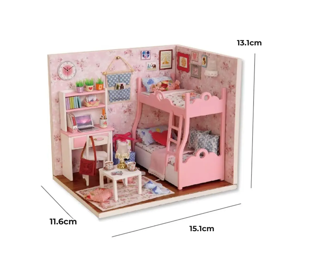 Casinha de Brinquedo Madeira Quarto Beliche