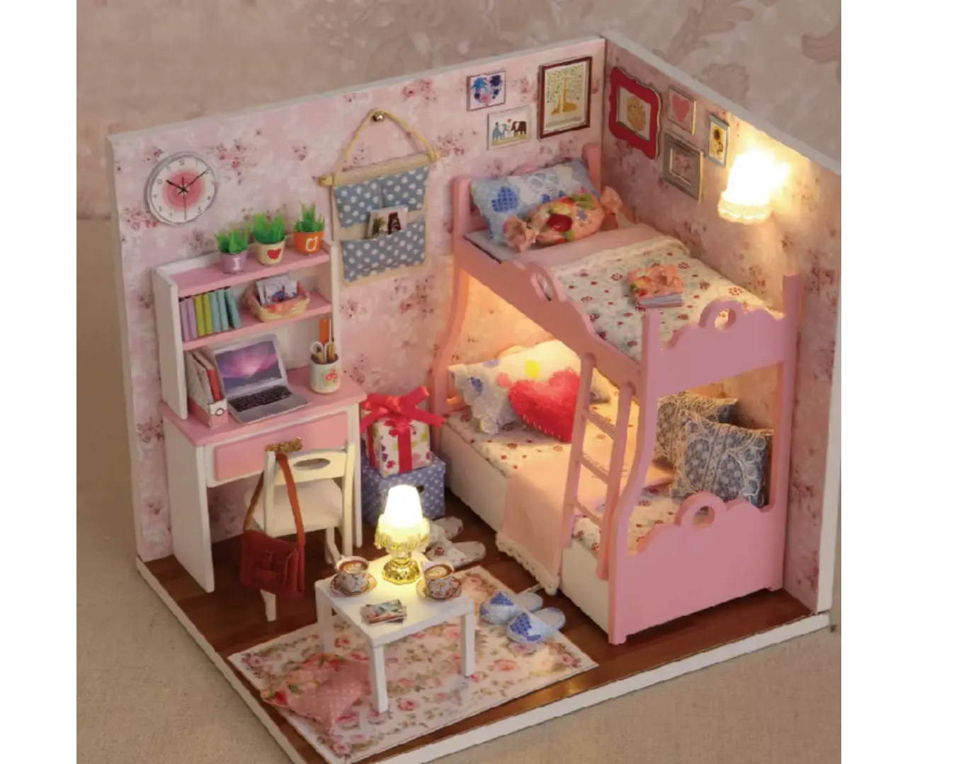 Casinha de Brinquedo Madeira Quarto Beliche