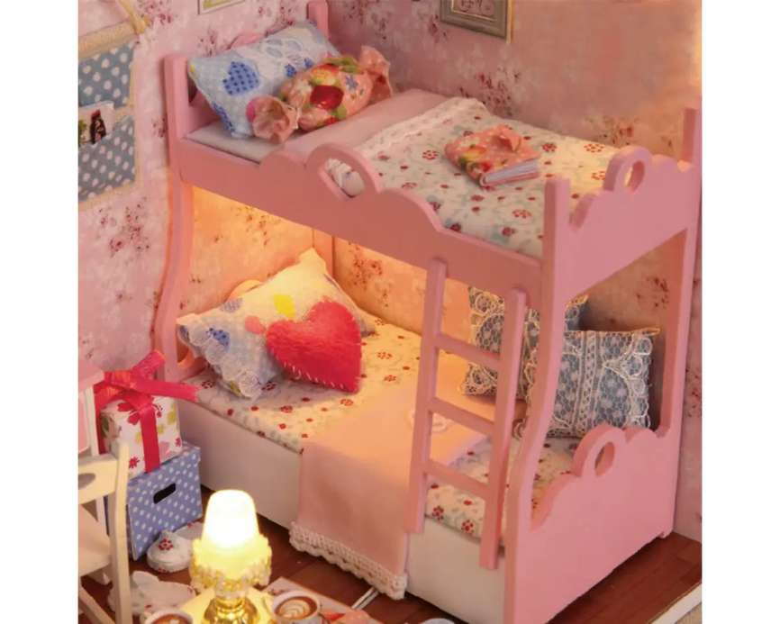 Casinha de Brinquedo Madeira Quarto Beliche