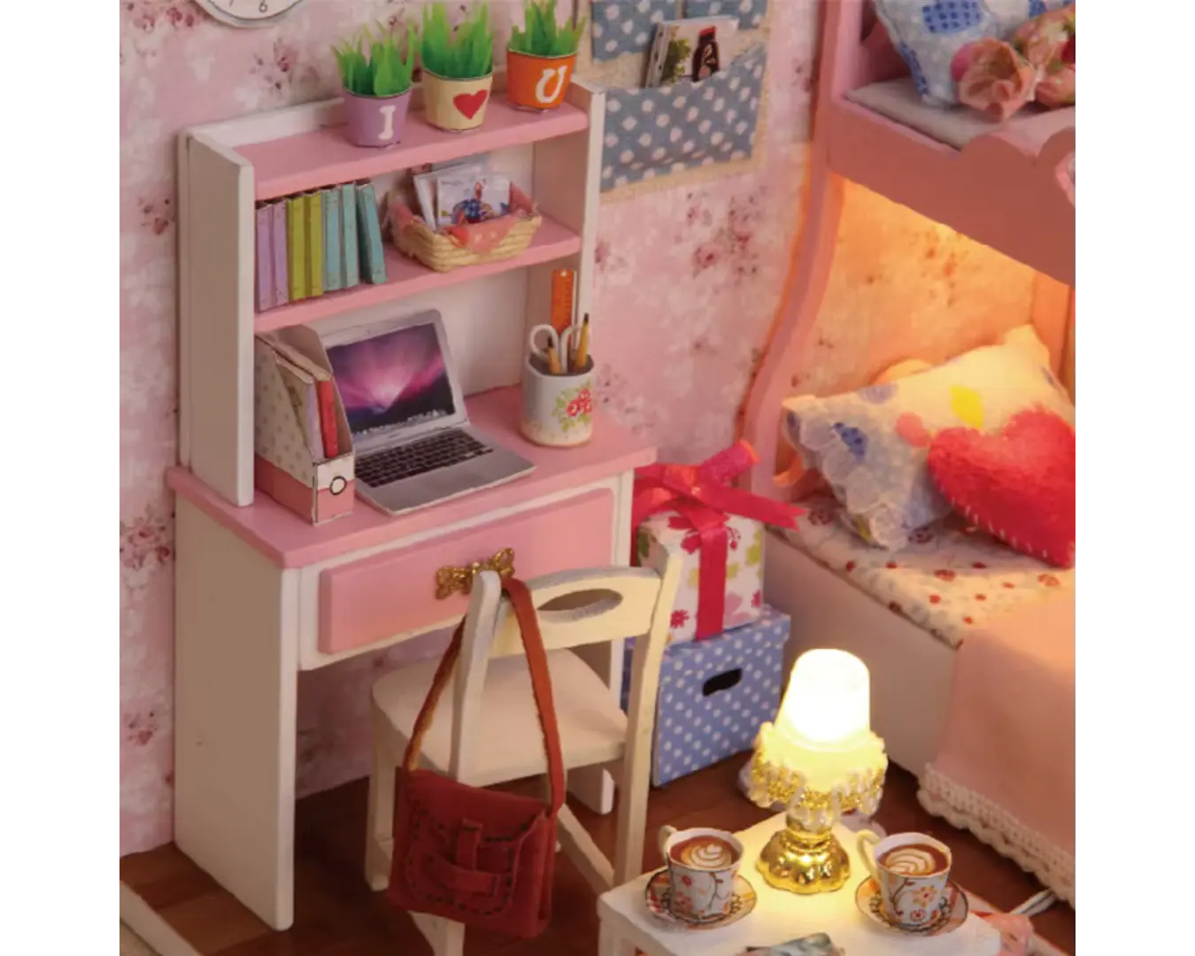 Casinha de Brinquedo Madeira Quarto Beliche