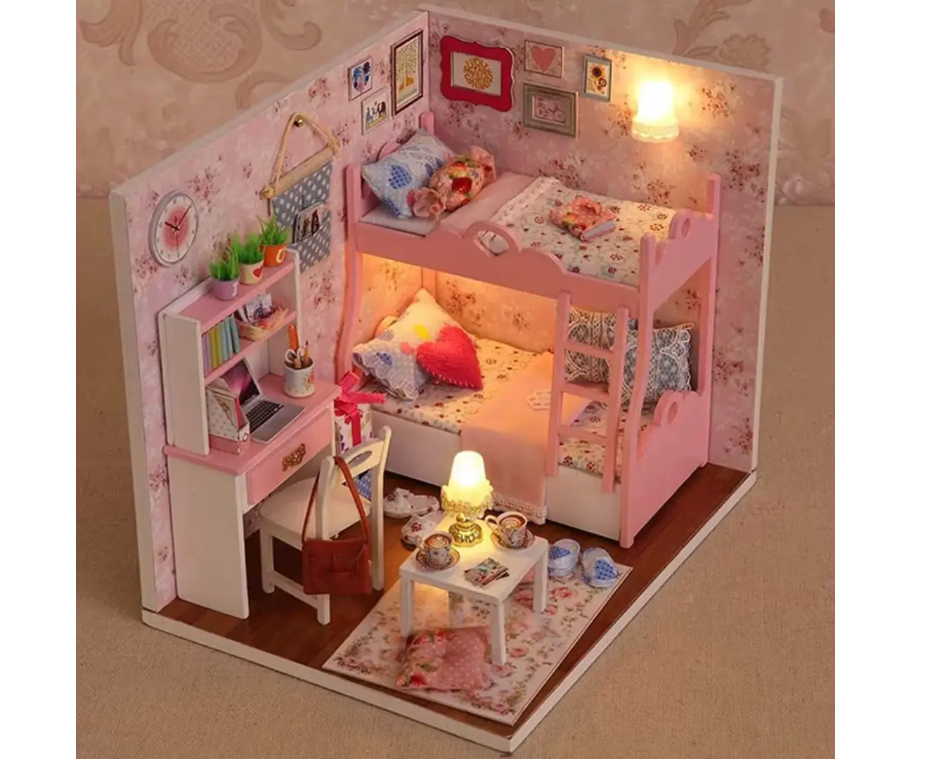 Casinha de Brinquedo Madeira Quarto Beliche