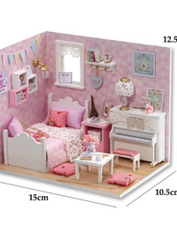 Casinha de Brinquedo Madeira Quarto Piano
