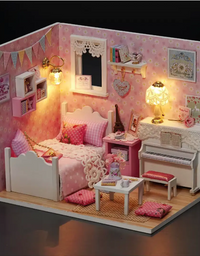 Casinha de Brinquedo Madeira Quarto Piano
