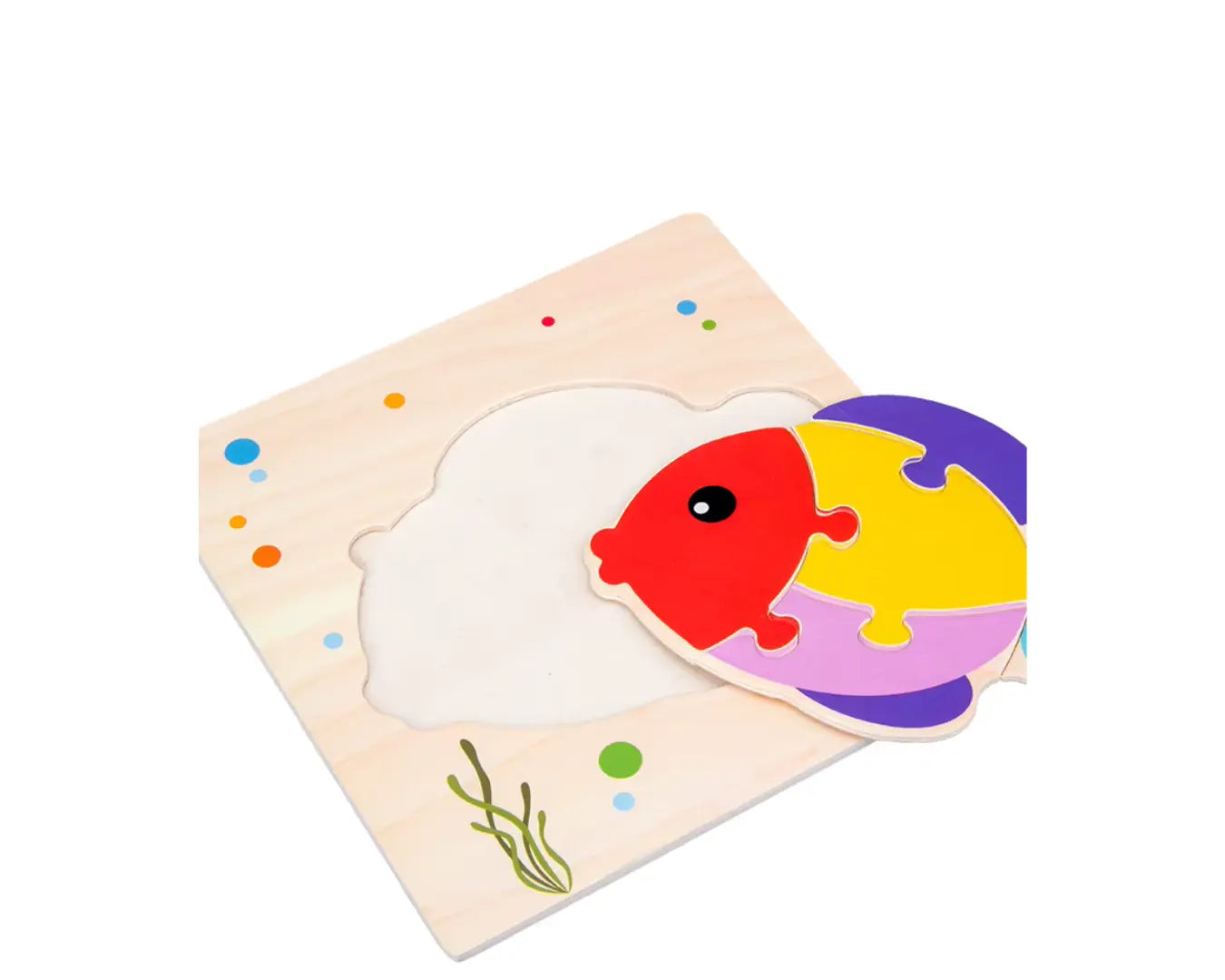 Brinquedo Educativo Quebra-Cabeça Madeira Peixe