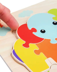 Brinquedo Educativo Quebra-Cabeça Madeira Elefante
