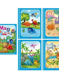 Brinquedo Livro Mágico Montessori Desenho de Água Dinossauro

