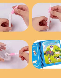 Brinquedo Livro Mágico Montessori Desenho de Água Dinossauro
