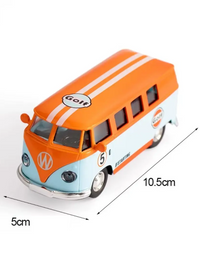 Carrinho de Brinquedo Metal Kombi Laranja
