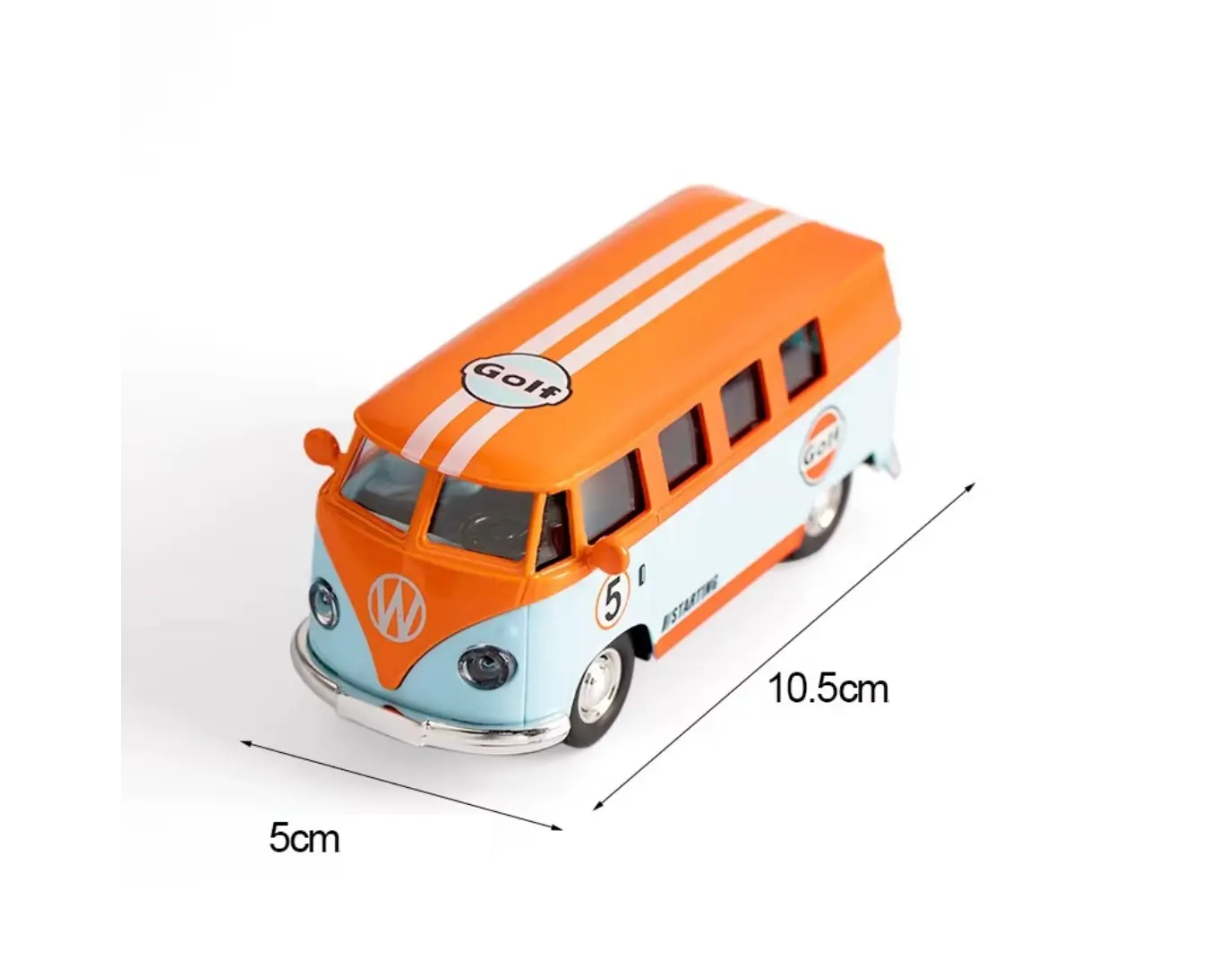 Carrinho de Brinquedo Metal Kombi Laranja