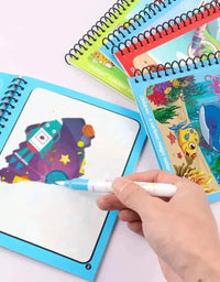 Brinquedo Livro Mágico Montessori Desenho de Água Dinossauro
