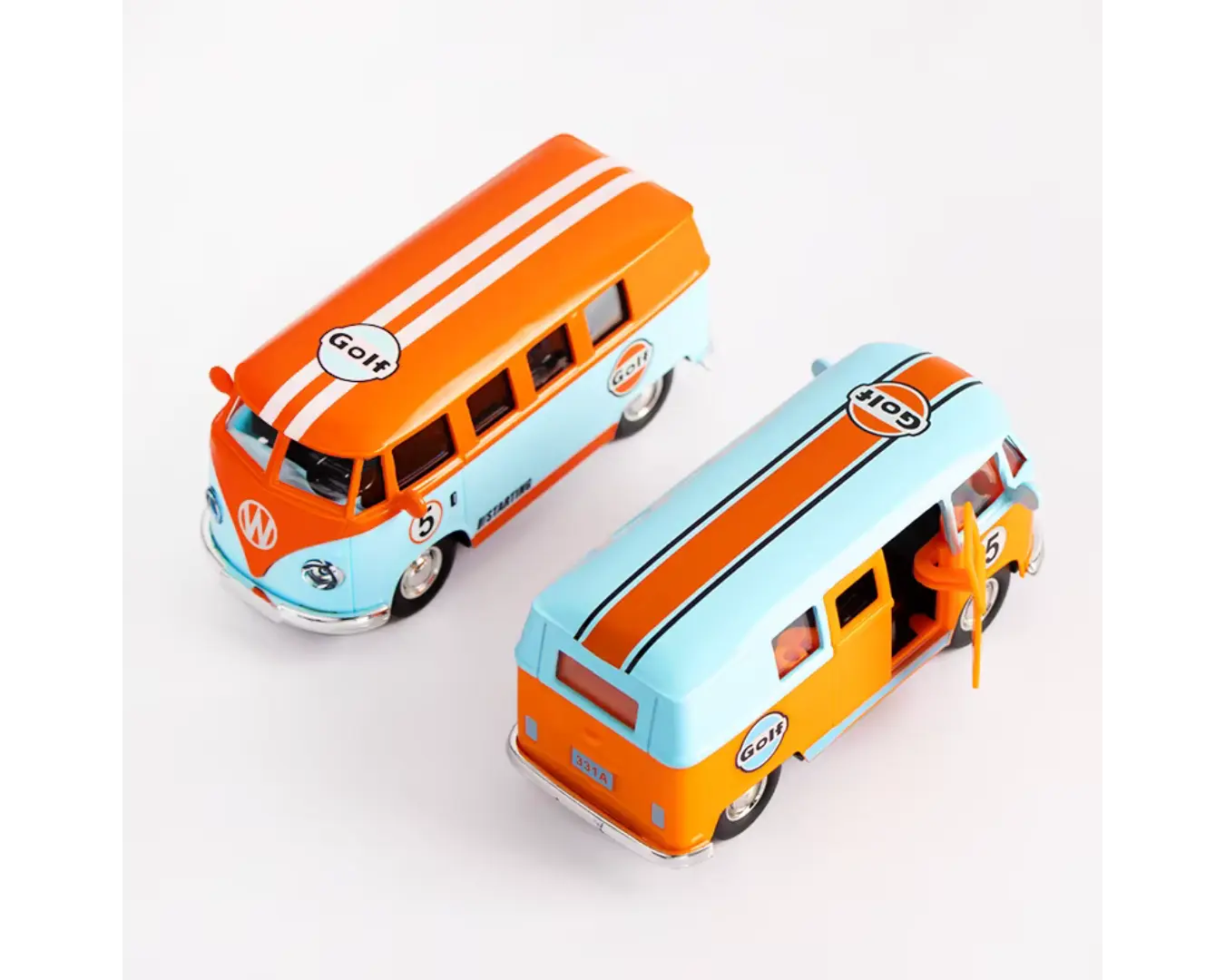 Carrinho de Brinquedo Metal Kombi Laranja