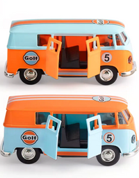 Carrinho de Brinquedo Metal Kombi Laranja
