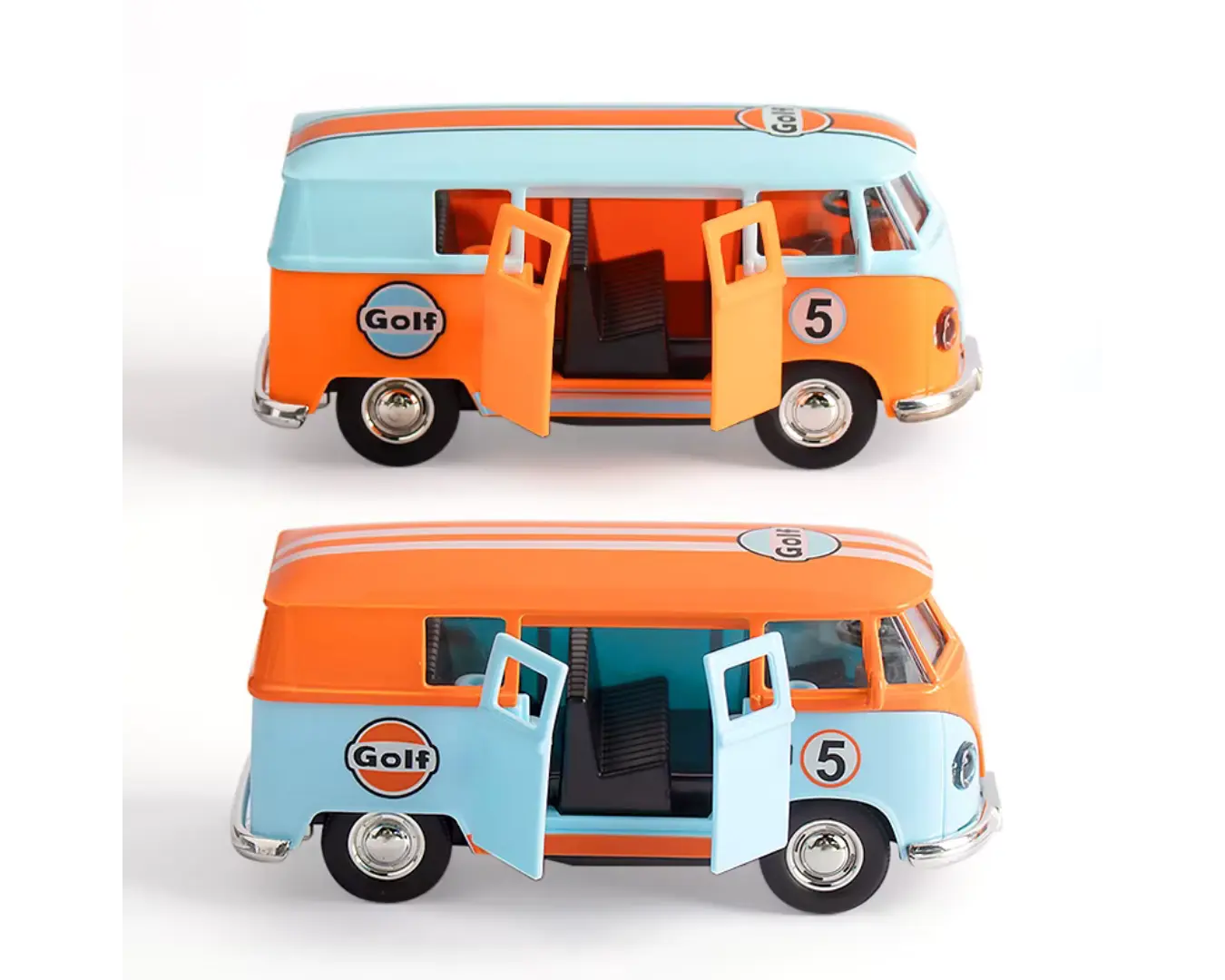 Carrinho de Brinquedo Metal Kombi Laranja