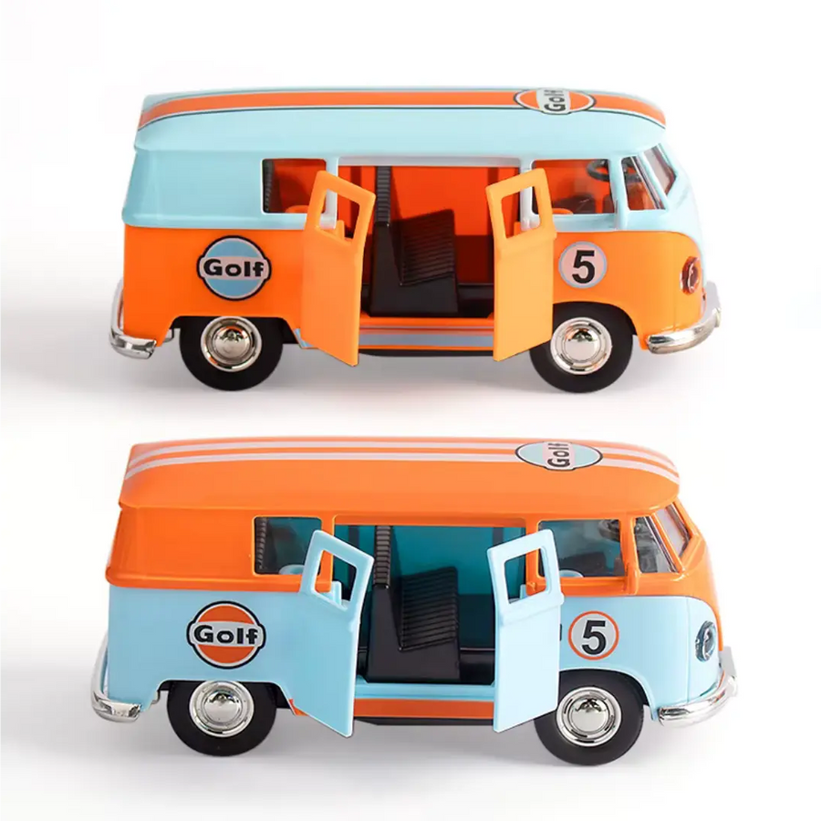 Carrinho de Brinquedo Metal Kombi Laranja