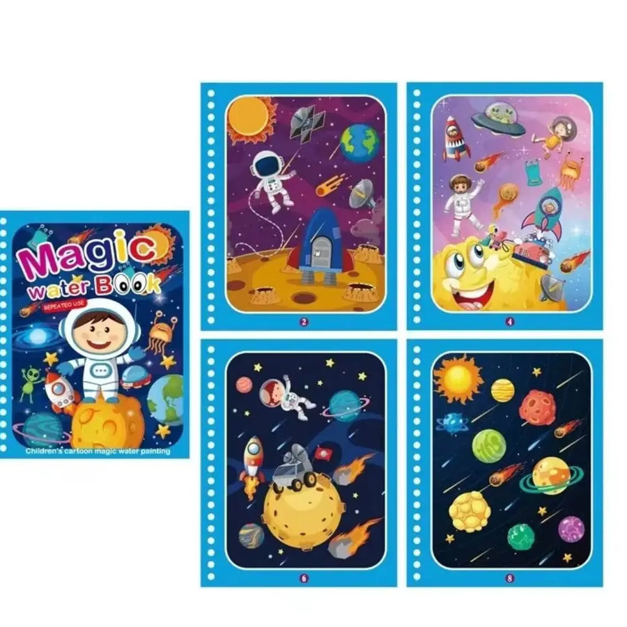 Brinquedo Livro Mágico Montessori Desenho de Água Espaço