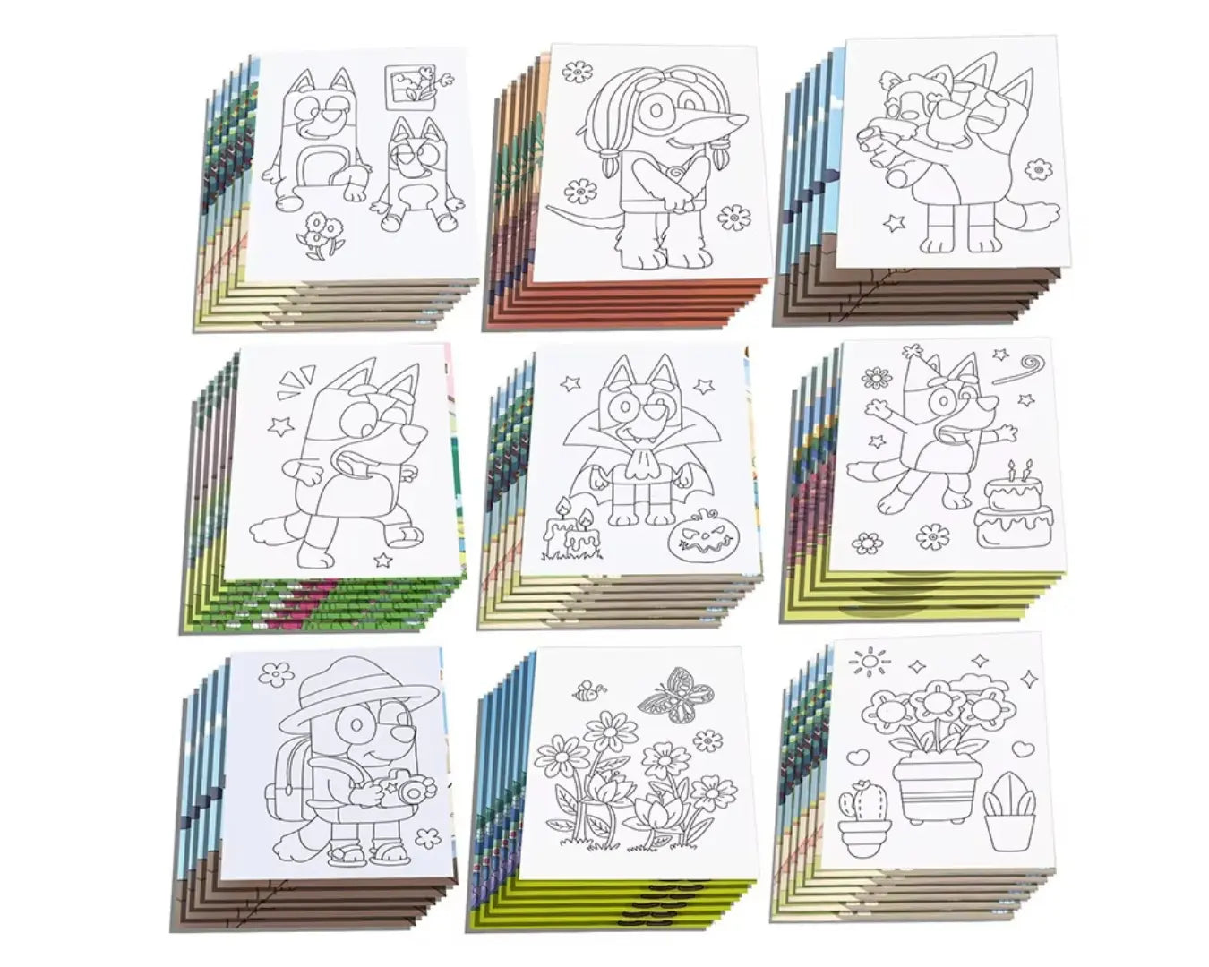 Kit Desenho Infantil Animado Figura para Colorir Cachorro