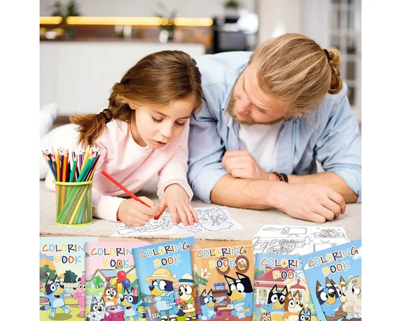 Kit Desenho Infantil Animado Figura para Colorir Cachorro