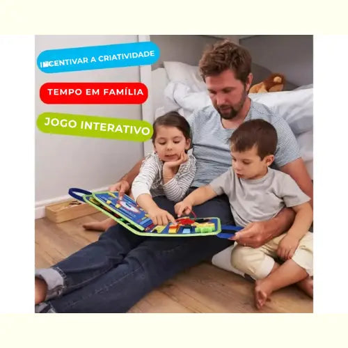 Brinquedo Educativo de Viagem Dinossauro Montessori Azul