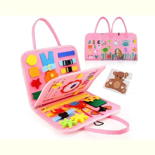 Brinquedo Educativo de Viagem Sereia Montessori Rosa