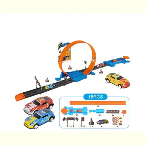 Carrinho de Briquedo Dublê Pista Única Catapulta