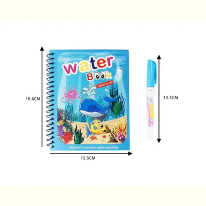 Brinquedo Livro Mágico Montessori Desenho de Água Oceano