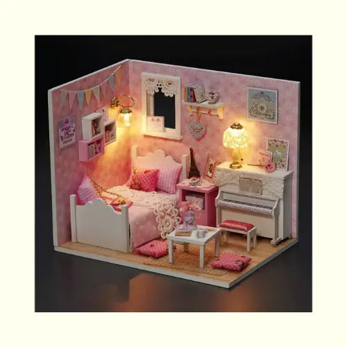 Casinha de Brinquedo Madeira Quarto Piano