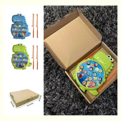 Dinossauro Brinquedo de Pesca Magnética Azul