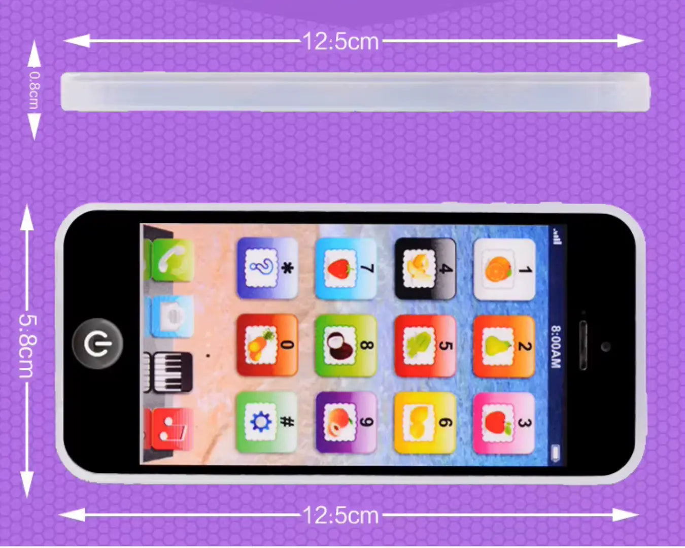 Celular de Brinquedo Simulação Musical Preto