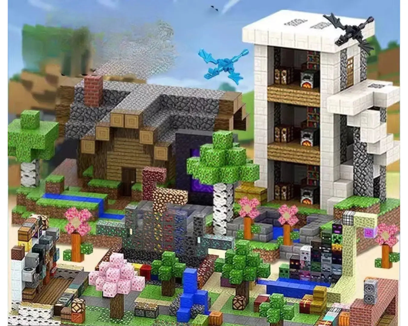 Brinquedo Tipo Lego Minecraft Construção City 100 Peças