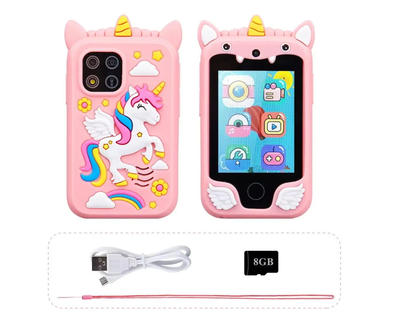 Celular de Brinquedo com Câmera Unicórnio Rosa