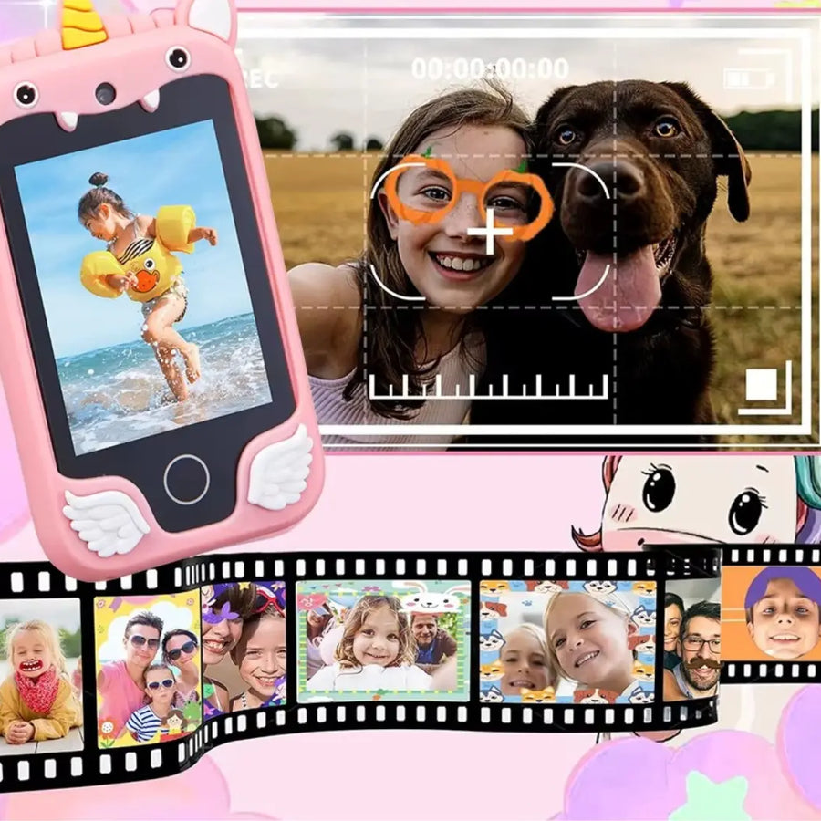 Celular de Brinquedo com Câmera Unicórnio Rosa