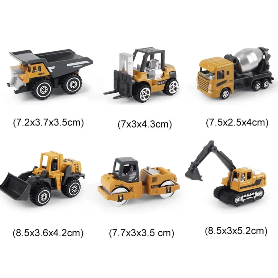 Kit Caminhão e Trator de Brinquedo Engenharia Amarelo