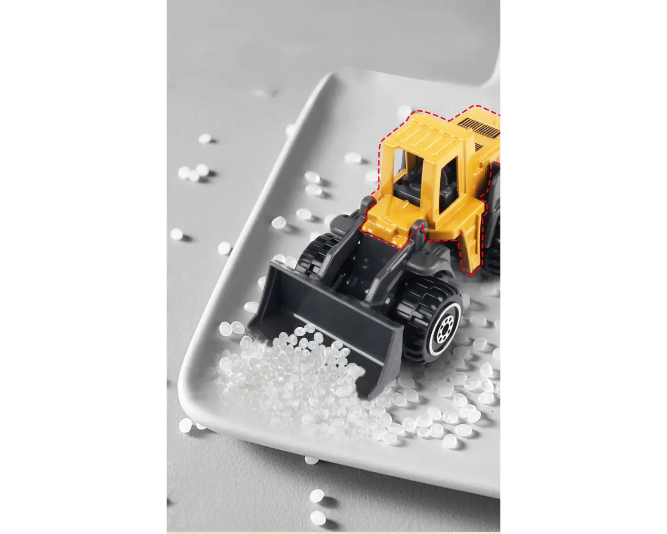 Kit Caminhão e Trator de Brinquedo Construção Amarelo