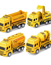 Kit Caminhão de Brinquedo Fricção Construção Amarelo
