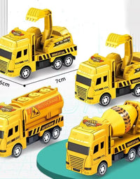 Kit Caminhão de Brinquedo Fricção Construção Amarelo
