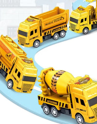 Kit Caminhão de Brinquedo Fricção Construção Amarelo
