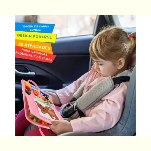 Brinquedo Educativo de Viagem Sereia Montessori Rosa