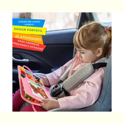 Brinquedo Educativo de Viagem Sereia Montessori Rosa