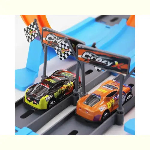 Carrinho de Briquedo Dublê Pista Dupla Catapulta