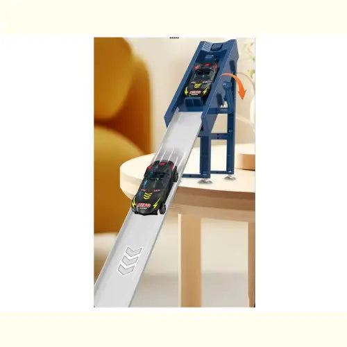 Carrinho de Briquedo Dublê Pista Única Azul